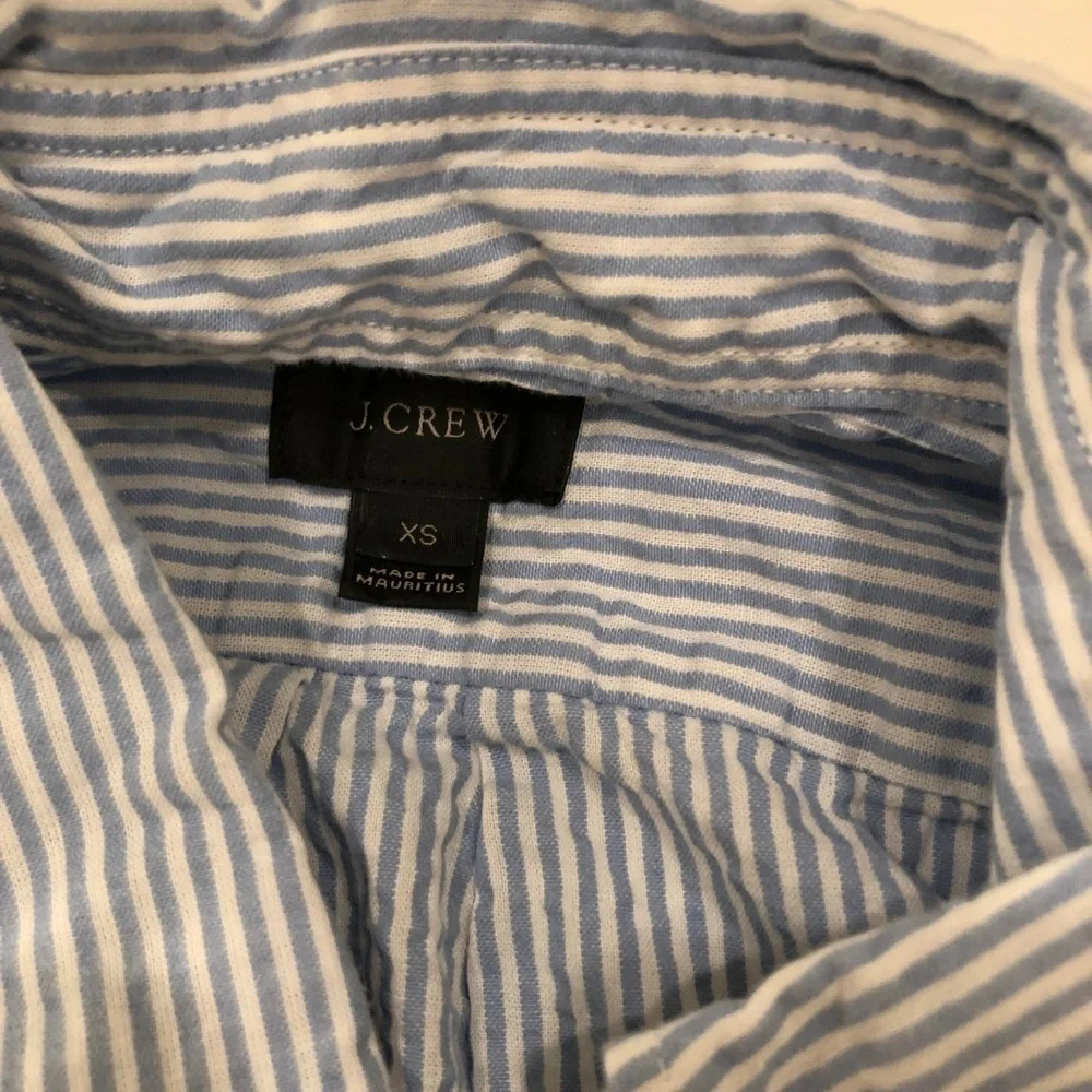J. Crew Stripped Short Sleeve Button Down
